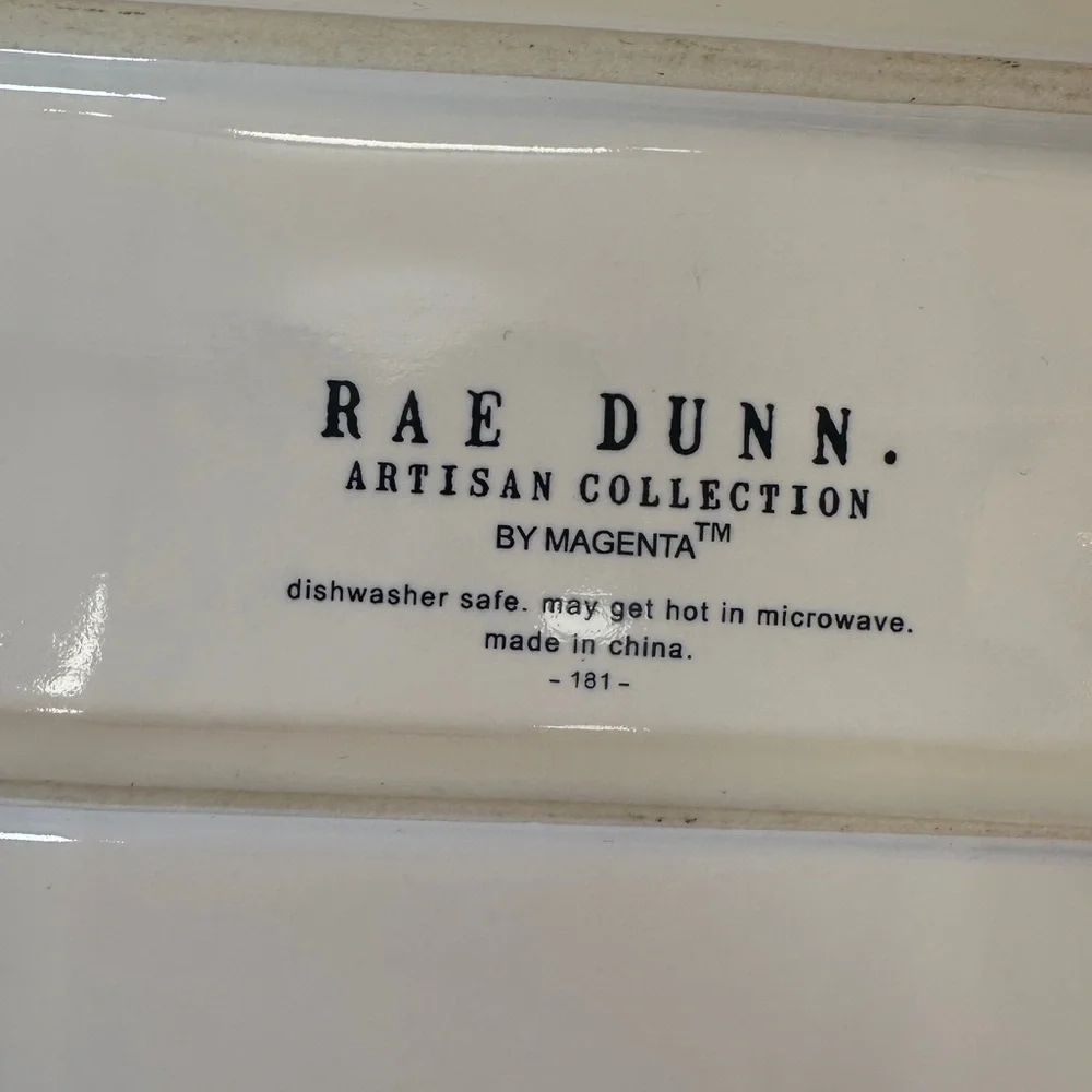 NWOT Rae Dunn Happy Easter Platter Ceramic Serving Tray Spring‎ Eggs Basket